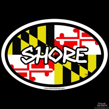 Shore Redneck Shore MD Oval Decal