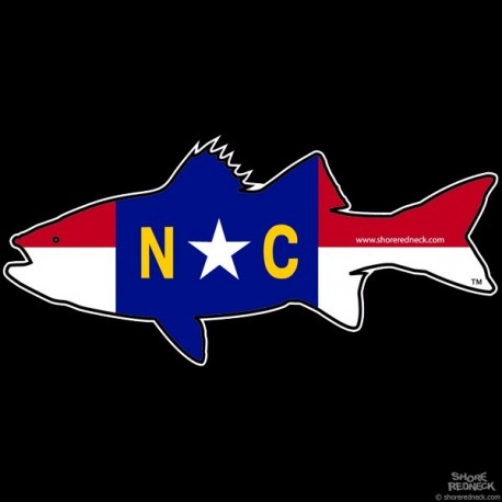 Shore Redneck North Carolina Rockfish Striper  Decal