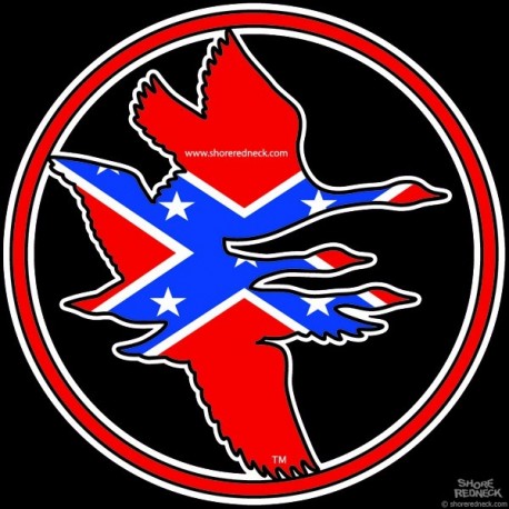 Shore Redneck Dixie Flock of Geese Emblem Decal