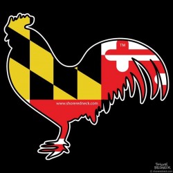 Shore Redneck Maryland Flag Rooster