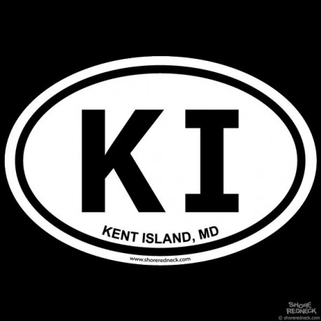 Shore Redneck Kent Island MD Oval Decal