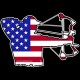 Shore Redneck US Flag Bowhunter Decal