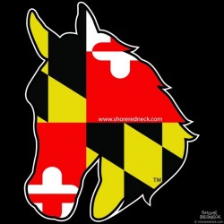 Shore Redneck MD Horse Head Decal