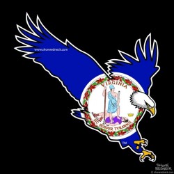 Shore Redneck VA Eagle Decal