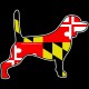 Shore Redneck MD Flag Beagle Decal