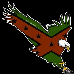 Shore Redneck Camo Dixie Eagle Decal