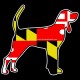 Shore Redneck MD Flag Coonhound Decal