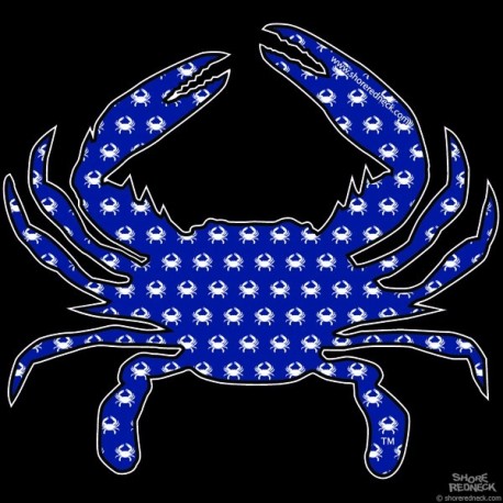 Shore Redneck Crabs on Blue Crab Decal