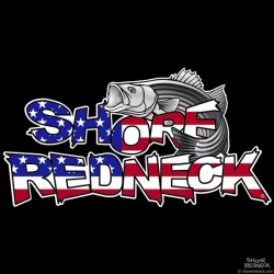 Shore Redneck Striper on Top USA Decal