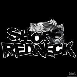 Shore Redneck Striper on Top Black Grunge Decal