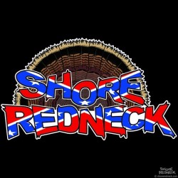 Shore Redneck Dixie Flag Turkey Fan Decal