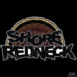 Shore Redneck Black Grunge Turkey Fan Decal