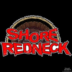 Shore Redneck Red Grunge Turkey Fan Decal