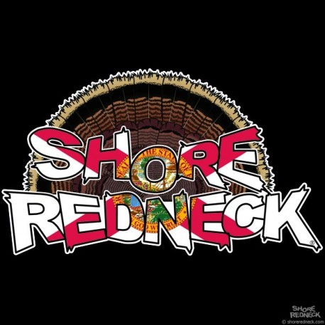 Shore Redneck FL Turkey Fan Decal