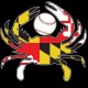 Shore Redneck MD Baseball Crab Decal