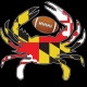Shore Redneck MD Football Crab Decal