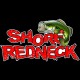 Shore Redneck Bass on Top Red Grunge Decal