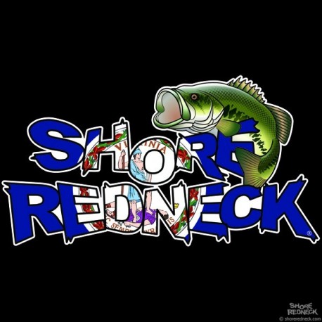 Shore Redneck Bass on Top Virginia Decal