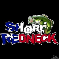 Shore Redneck Bass on Top Texas Decal