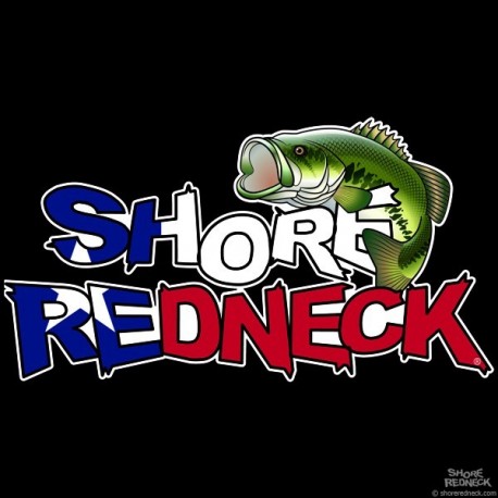 Shore Redneck Bass on Top Texas Decal