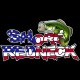 Shore Redneck Bass on Top US Flag Decal