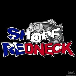 Shore Redneck Striper on Top Texas Decal