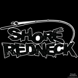 Shore Redneck Rod on Top Black Grunge  Decal