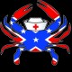 Shore Redneck Dixie Nurse Crab Decal