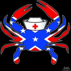 Shore Redneck Dixie Nurse Crab Decal