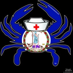 Shore Redneck VA Nurse Crab Decal