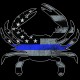 Shore Redneck USA Law Enforcement Crab Decal