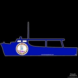 Shore Redneck VA Flag Workboat Decal