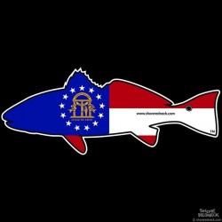 Shore Redneck Georgia Redfish  Decal