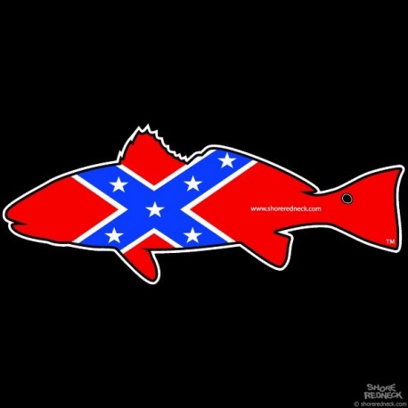 Shore Redneck Dixie Redfish Decal