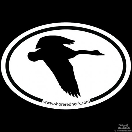 Shore Redneck Simple Flying Goose Oval Decal