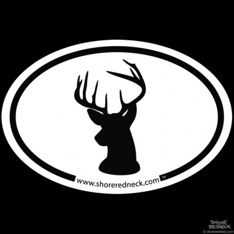 Shore Redneck Simple Buck Oval Decal