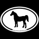Shore Redneck Simple Horse Oval Decal