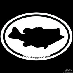 Shore Redneck Simple Bass Oval Decal