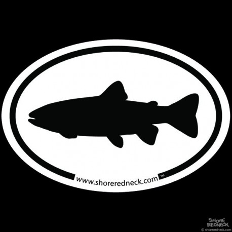 Shore Redneck Simple Trout Oval Decal