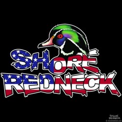 Shore Redneck Wood Duck on Top USA Decal