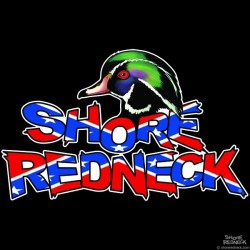 Shore Redneck Wood Duck on Top Dixie Decal