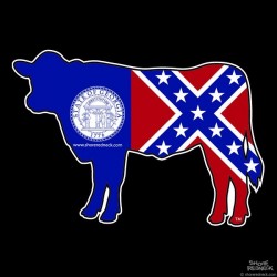 Shore Redneck Old Georgia Beef Cow Decal