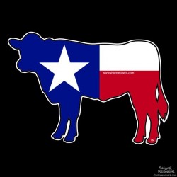 Shore Redneck Texas Beef Cow Decal