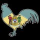 Shore Redneck DE Flag Rooster