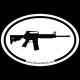Shore Redneck Simple AR-15 Oval Decal