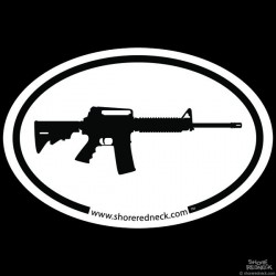 Shore Redneck Simple AR-15 Oval Decal