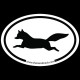 Shore Redneck Simple Fox On The Run Oval Decal