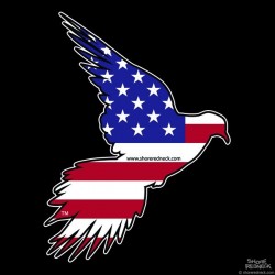 Shore Redneck US Flag Dove Decal