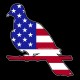 Shore Redneck US Flag Perched Dove Decal
