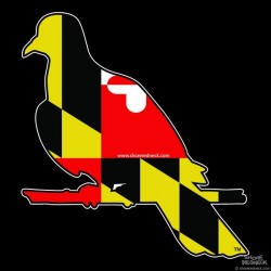 Shore Redneck Maryland Perched Dove Decal